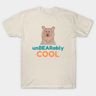 UnBEARably COOL - orange & blue T-Shirt